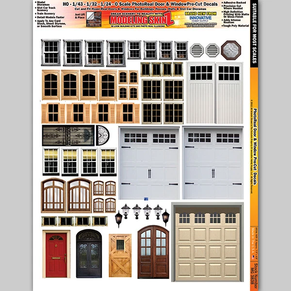 Real Doors and Windows Model Train Layouts O Scale - HO Scale Scenery - Image 1 of 4