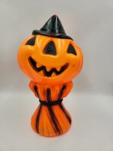 Vintage 1969 Empire Halloween Jack O Lantern Scarecrow Blow Mold 15" - Picture 1 of 14