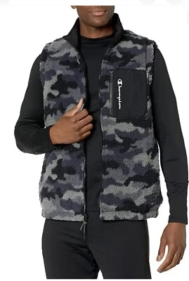 Chaleco Sherpa Reversible Champion Para Hombre AOP Cammo Grava Talla Mediana Foto 1 de 4