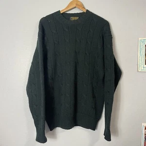 Maglione lana Brooks Brothers vintage maglia cavo uomo grande verde scuro - Foto 1 di 4