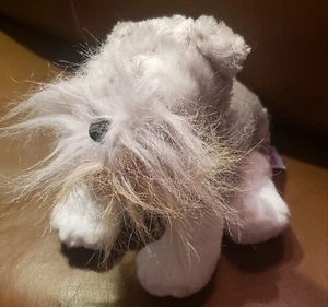 Ganz Webkinz Gray Schnauzer Dog 8" Plush Stuffed Animal HM159 with No Code - Picture 1 of 4