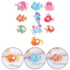 Whimsical Delight 10 Colorful Resin Sea Animal Flat Back Cabochons for Crafts