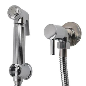 Pro Chrome Muslim Shataff Bidet Douche Hand Shower Toilet Spray Brass Kit Head - Picture 1 of 12