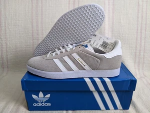 adidas Originals Gazelle Clear Grey Cloud White Gold H02224 Men's Shoe Size 12 - Picture 1 of 12