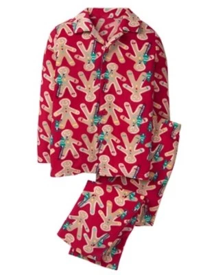 NWT Gymboree Christmas Fleece Pajama Set Boys Girls Gingerbread XXS, XS,S,M, - Image 1 of 2