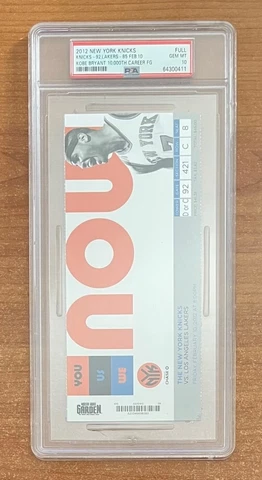 PSA 10 - KOBE BRYANT 10,000 FGs - LINSANITY 2012 LAKERS @ KNICKS FULL TICKET Cover