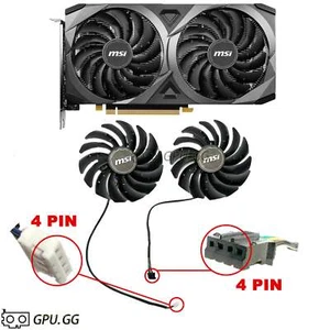 MSI RTX 3060 3060 Ti 3070 Ventus 2X Replacement Fans 95mm - Picture 1 of 8