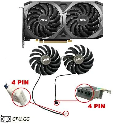 MSI RTX 3060 3060 Ti 3070 Ventus 2X Replacement Fans 95mm - Image 1 of 4