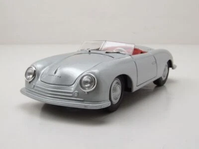 Porsche 356 Roadster Nr.1 1948 Argento Modellino 1:24 Welly - Immagine 1 di 4