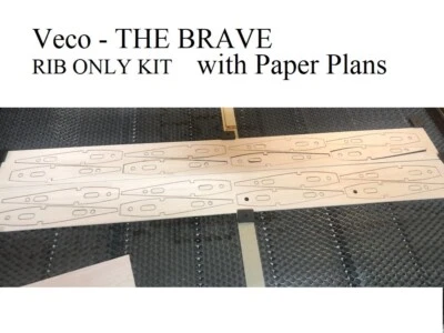 VECO BRAVE Control Line Stunt Model Rib Only Kit 19-35 Engine with Paper Plans - Image 1 of 4