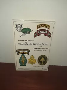 A Concise History of Us Army Special Operations Forces With Lineage and Insignia - Picture 1 of 3