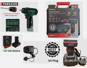 Parkside 12V Cordless 2in1 Drill & Driver Set + 4Ah Battery & Charger BNIB Gift - Picture 1 of 18