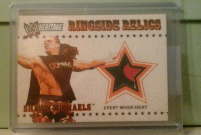 RARE WWE SHAWN MICHAELS 2005 TOPPS HERITAGE RINGSIDE RELICS SHIRT CARD 3 COLORS! - Image 1 of 1