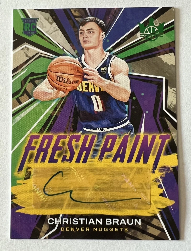 2022-23 Panini Court Kings Christian Braun Fresh Paint Auto RC - Image 1 of 2
