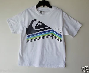 QuikSilver Boys "Cross Shore" Short Sleeve White Graphic Tee NWT Large B5482 - Picture 1 of 4
