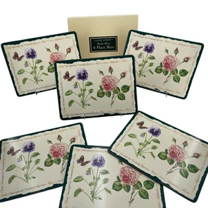 Laura Ashley Tischsets Kork Gartenzimmer Rose Stiefmütterchen Cottagecore Tee Party Set 6 - Bild 1 von 18