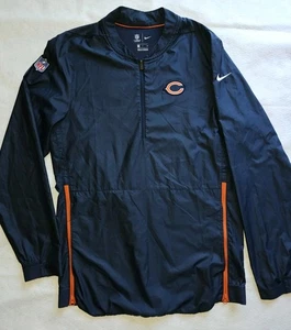 Nike Jacke Herren Größe SMALL NFL Chicago Bears Langarm 1/4 Reißverschluss Blau - Bild 1 von 10