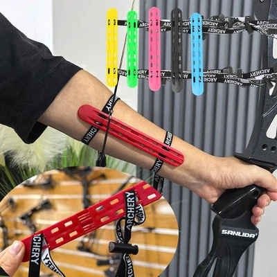 Archery Arm Guard Forearm Protector Gear Adjust Plastic Adult Youth Bow Shooting - Image 1 of 4