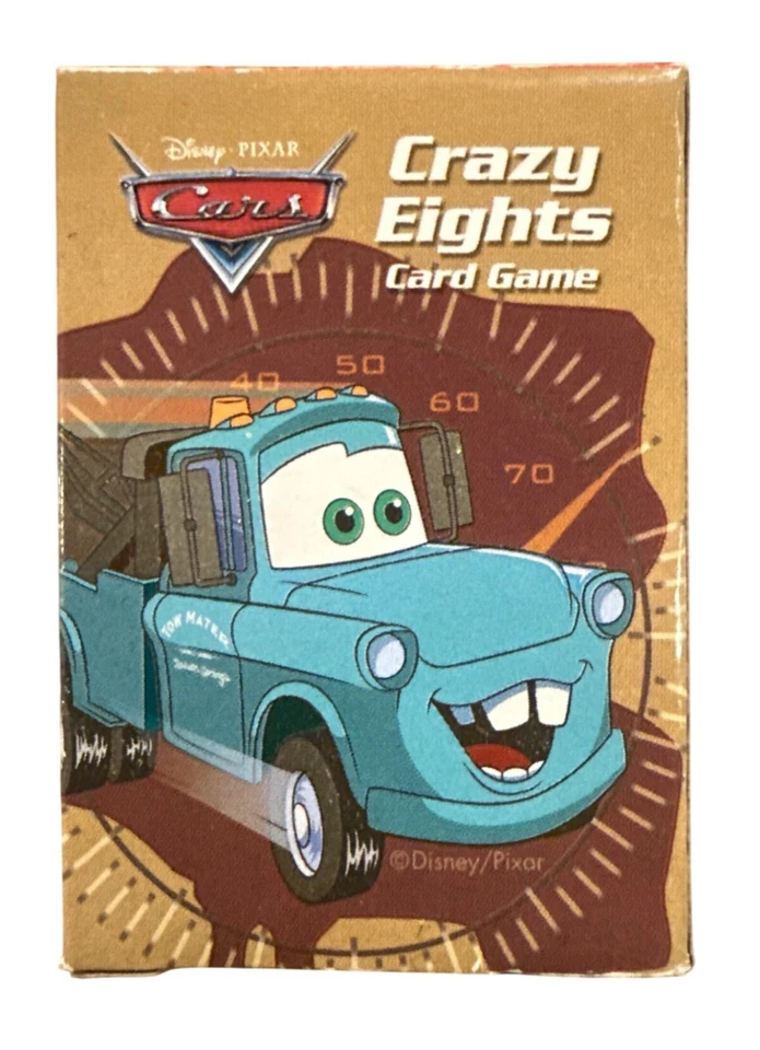 Disney Pixar Cars Crazy Eights MINI Juego de Cartas 2.5" x 1.75" Compacto y Portátil Foto 1 de 1