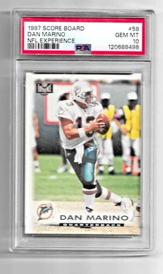 1997 SCORE BOARD NFL EXPERIENCE FOOTBALL CARD #58 HOF DAN MARINO PSA 10 DOLPHINS - Image 1 of 4