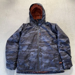 Patagonia Jacket Gray Camouflage Snowshot Insulated Full Zip Youth Size XL (14) - Picture 1 of 19