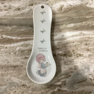 Precious Moments Dropping Over For Christmas Spoon Rest Ceramic - Picture 1 of 6