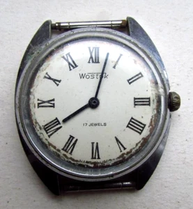RELOJ PULSERA VINTAGE SOVIÉTICO RUSIA URSS PARA HOMBRES VOSTOK MECÁNICA NO FUNCIONA RARO - Imagen 1 de 14
