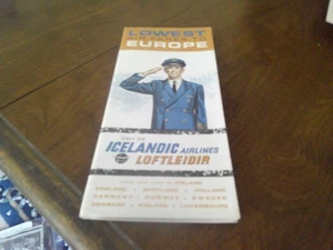 ICELANDIC VINTAGE 60"S AIR LINE PROSPEKT - Bild 1 von 2