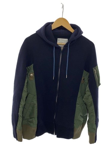 Felpa con cappuccio e zip Sacai 1 cotone nuova Scm 045 usata