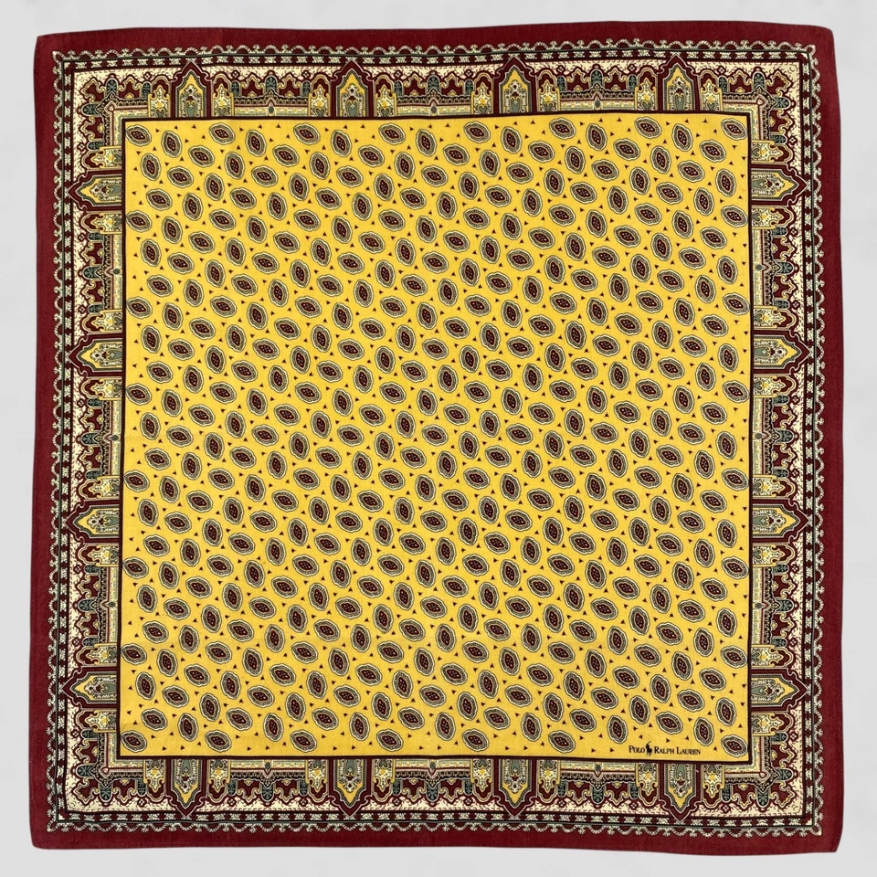 Pañuelo vintage Polo Ralph Lauren pañuelo pañuelo pañuelo cuadrado de bolsillo Foto 1 de 4