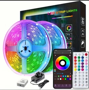 Smart LED Strip Lights 20M RGB Colour App Control LEDs Tape Lighting UK Plug New - Picture 1 of 11