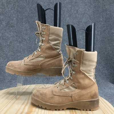 Belleville Boots Mens 8 Wide Military Combat Brown Round Toe Lace Up Comfort - Image 1 of 4