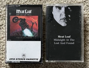MEAT LOAF - Bat Out of Hell + Midnight CASSETTE Tape Lot x2 * EXCELLENT - Picture 1 of 6