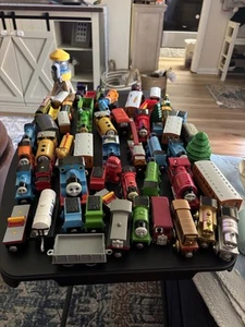 HUGE LOT OF 60 Die Cast Wood Plastic Thomas Trains - Picture 1 of 16