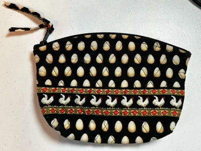 Vera Bradley Cosmetic Bag CHANTICLEER Chickens EGGS Roosters RARE! - Image 1 of 4