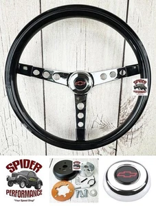 1953-1954 Bel Air 210 150 Steering wheel RED BOWTIE 15" HIGH GLOSS - Picture 1 of 12