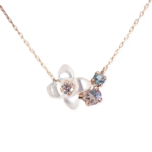 [Usado] Collar Flor Diamante K10PG/J12-14 - Imagen 1 de 11