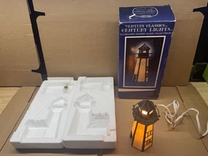 Vtg Tiffany Style Century Classics Light Illuminated Stained Glass Lighthouse - Picture 1 of 16