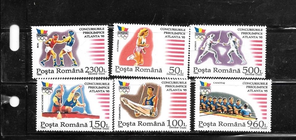 JUEGO DE SELLOS TÓPICOS/CONMEMORATIVOS RUMANIA SC#4061-5 1995 OLÍMPICOS DE VERANO MNH XF Foto 1 de 1