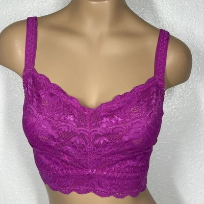 Cosabella Curvy Lace Bralette Long Line Size S Pink Purple Lingerie Lightweight - Image 1 of 4