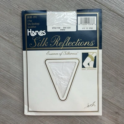 Pantimedias Hanes Silk Reflections blancas con control sedoso talla OS Foto 1 de 4