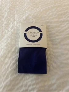 OROBLU ALL COLORS PURE Opaque Tights 50 Marine 3 Size S/M - Picture 1 of 2