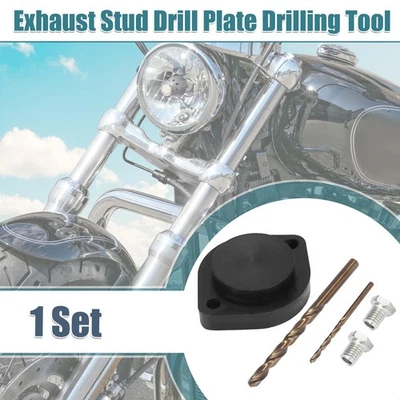 1 Set Exhaust Stud Drill Plate Drilling Tool for Harley-Davidson Sportster  - Image 1 of 4