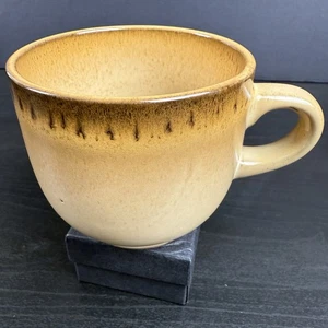 Ancienne tasse à café en grès émaillé marron/marron rustique années 70 rétro - Photo 1/6