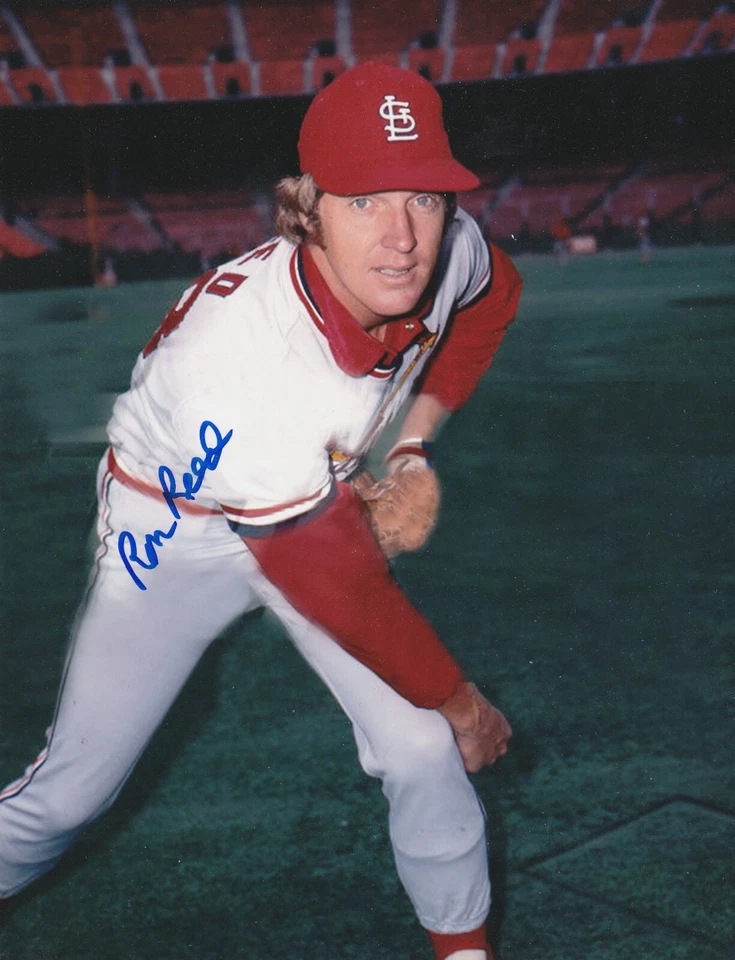 RON REED  ST. LOUIS CARDINALS  ACTION SIGNED 16x20 - Image 1 of 1