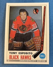 1992-93 O-PEE-CHEE ANNIVERSARY SERIES #2 TONY ESPOSITO CHICAGO BLACKHAWKS NHL