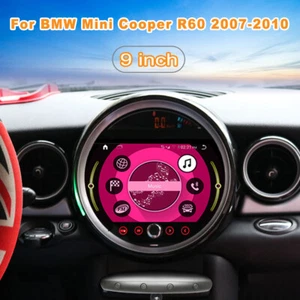 Radio de coche de 9 pulgadas para BMW Mini Cooper R60 2007-2010 sistema Android 13 navegación   - Imagen 1 de 15