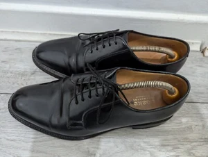 Loake Mens Leather Derby Shoe. UK8.5 Black Lace Up - Picture 1 of 7