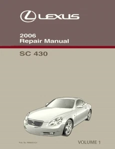 2006 Lexus SC 430 Shop Service Repair Manual Volume 1 Only - Picture 1 of 1