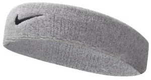 Nike Swoosh Headband Gymnastikband Schweißband Tennis Running Schwamm Grau - Bild 1 von 1